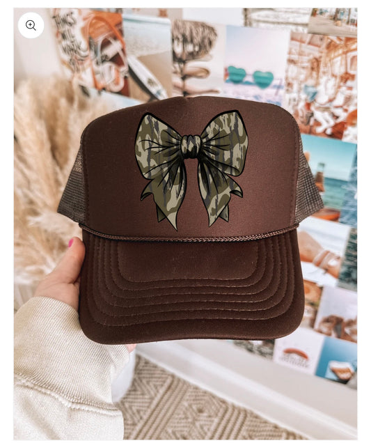 Camo bow hat